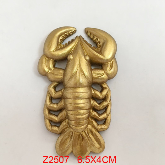 Custom Animal Fridge Magnet, Polyresin Resin Refrigerator Magnet – Gold Lobster