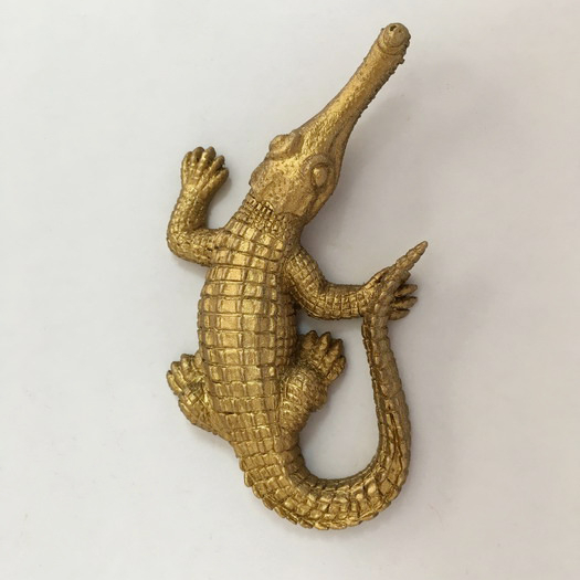 Custom Animal Fridge Magnet, Polyresin Resin Refrigerator Magnet – crocodile Gold color