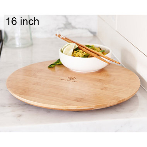 Bamboo Wood 16" Lazy Susan Kitchen Turntable