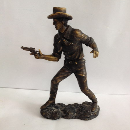 American West Cowboy Statue Figurine Black Sculptures Modern Decors 5.6"