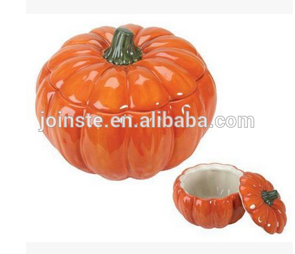 Harvest Pumpkin Storage Tank Halloween Sealant Jar Ceramic Pumpkin Storage Tank