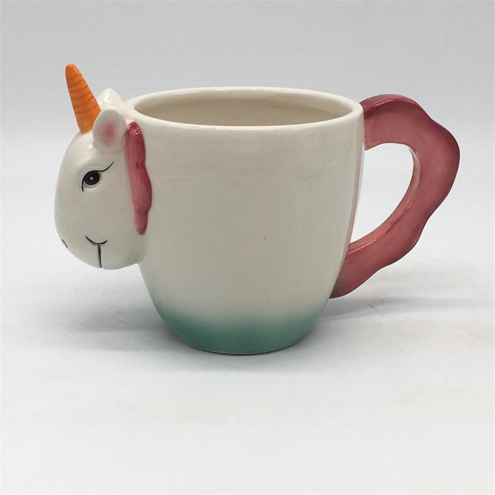 Promotional  ceramic unicorn gift mug  cheap handmade  3d   cute  unicorn coffee mug , coffee cup