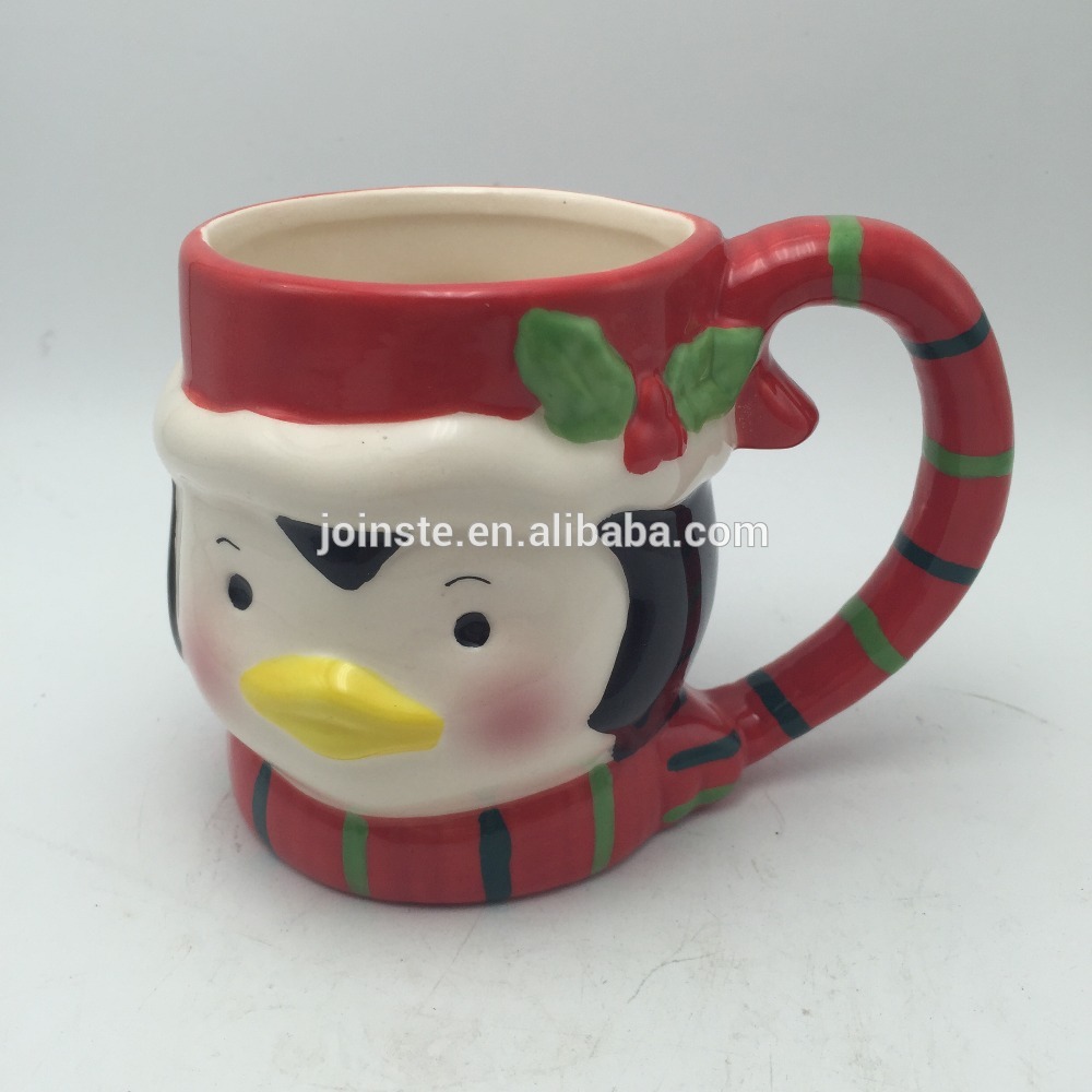 Customized Christmas little girl shaped ceramic coffee mug