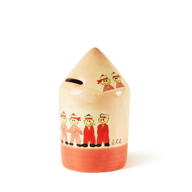 Cute Ceramic Crafts Home Room Decoration Ornament Pencil Shape Saving Money Coin Box Piggy Bank For Children Gift