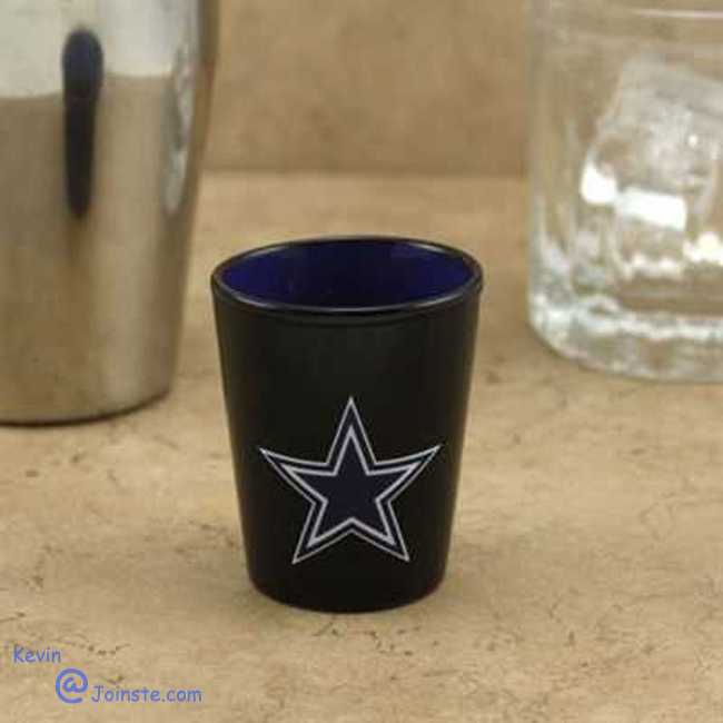 Ceramic NFL SHOT GLASS, frosted shot glass,shot glass display