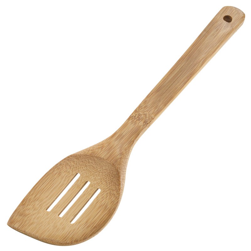 Wooden Bamboo Kitchen Utensil  Kitchen Wood Stir Fry Cooking Serving Tool / Wood Handcrafted Curved Spatula