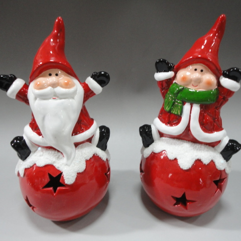 Christmas clay santa decorations christmas figurine