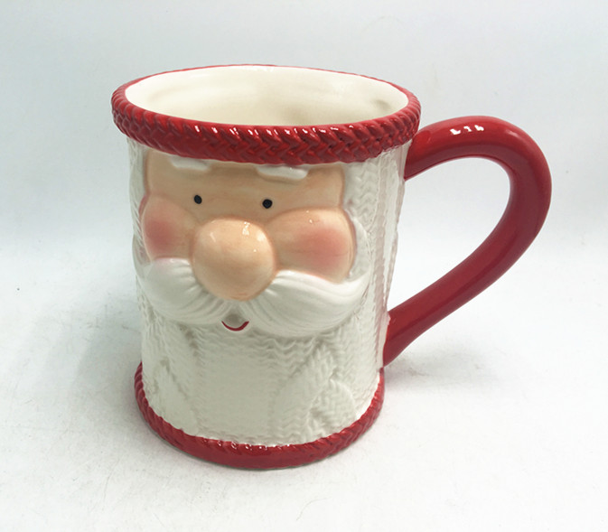 Christmas 3D ceramic santa clause mugs christmas mugs