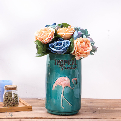 Custom modern style ceramic hot sale flower vase table decoration