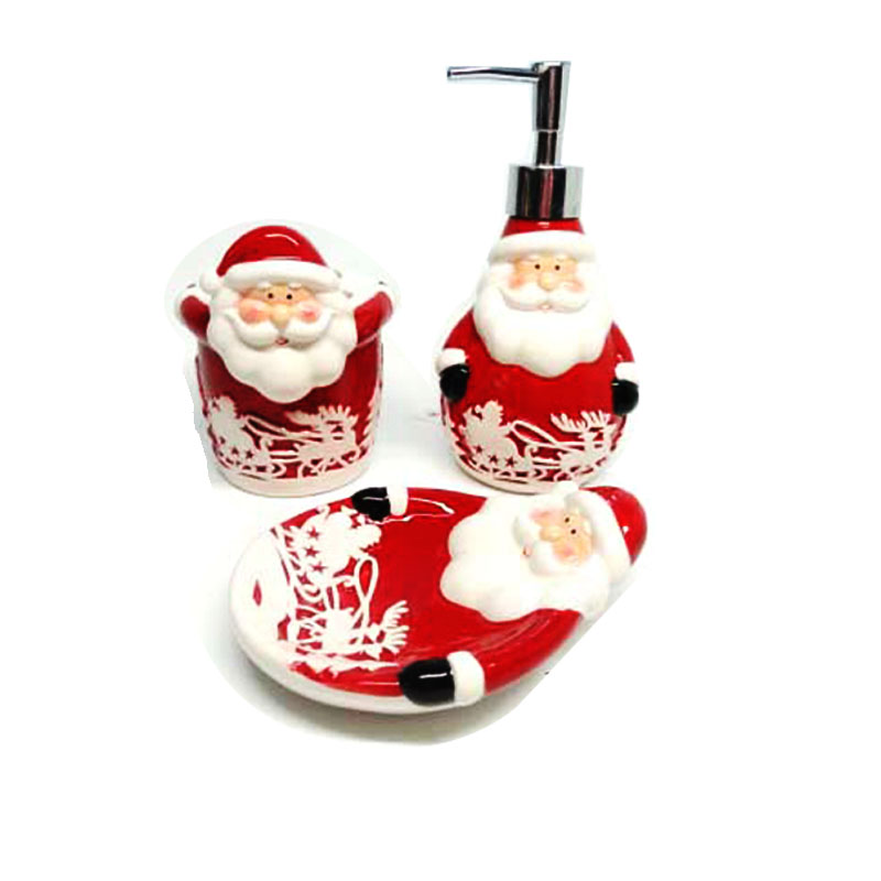 Three-piece set Christmas bathroom set,customized bathroom set,ceramic bathroom set