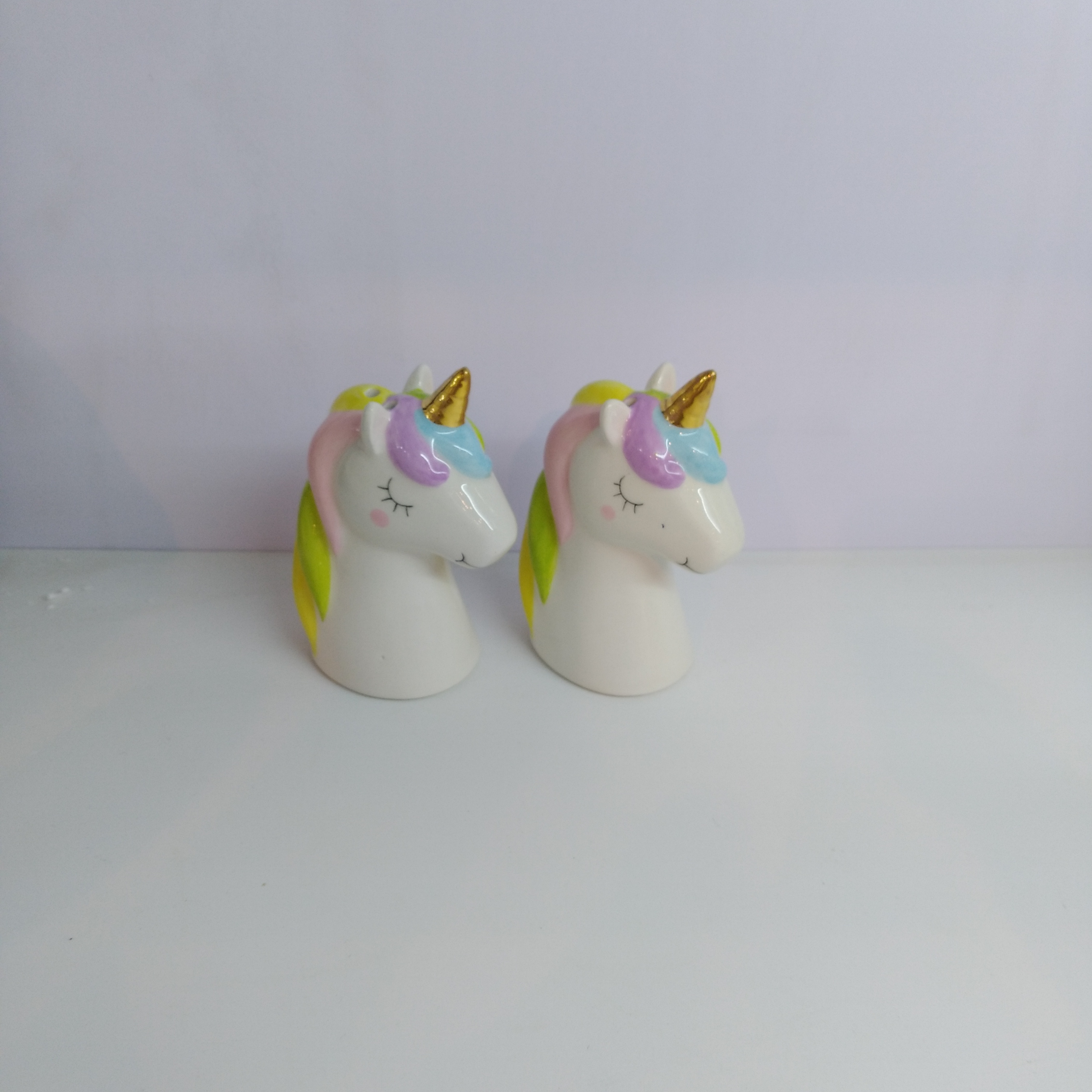 Unicorn Porcelain Salt & Pepper Shaker Set