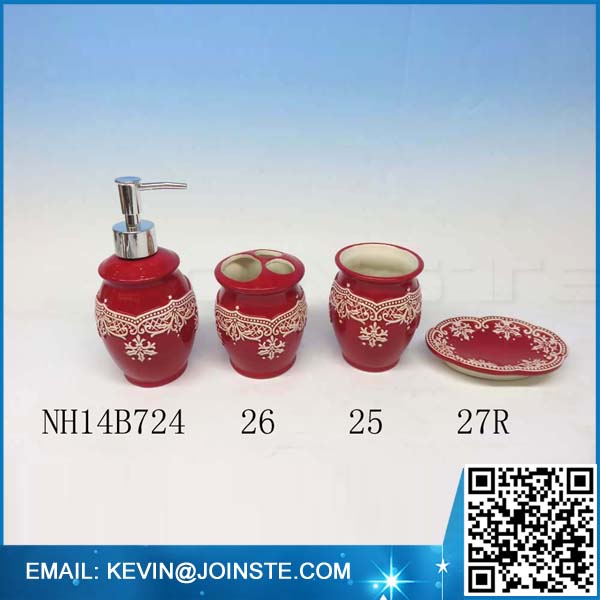 Christmas bathroom sets,ceramic bathroom set,cheap bathroom sets