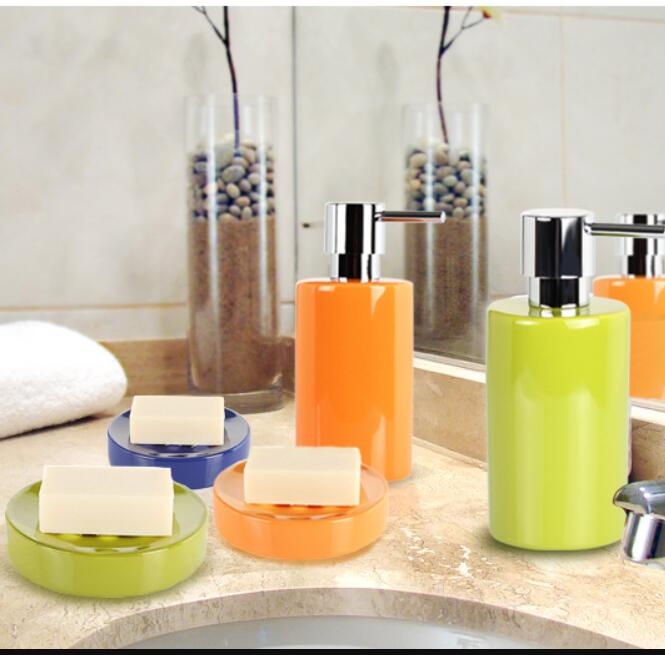 Simple cheap bathroom accessories sets,orange bathroom set,porcelain bathroom sets