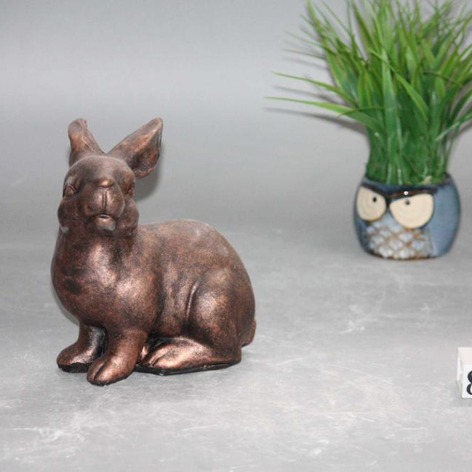 Cement bronzed easter bunny decorations ,cement rabbit figurines