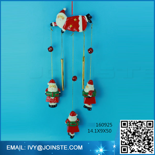 Fashionable wind chime gifts Santa shape hand printed wind chime for sale