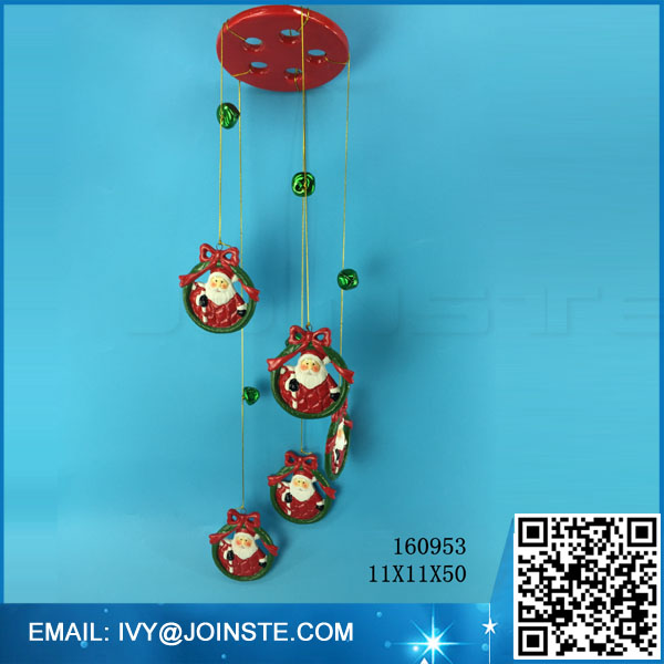 Best selling Christmas Santa gifts wind chimes porcelain wind chime