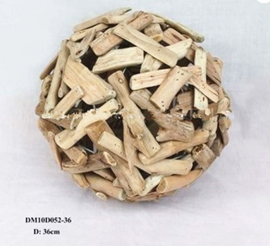 10 inch Natural driftwood ball decorations ,large wooden ball decoration for home