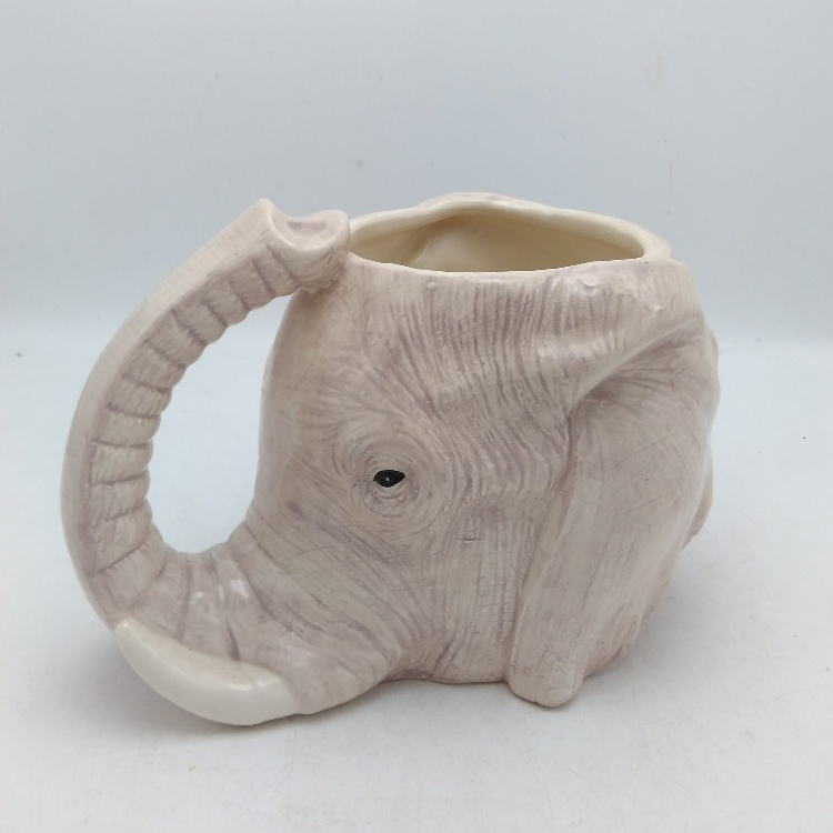 Coffee Mug glazed Stoneware mug 3d ceramic Tea cup Home Office Decor (Elephant)