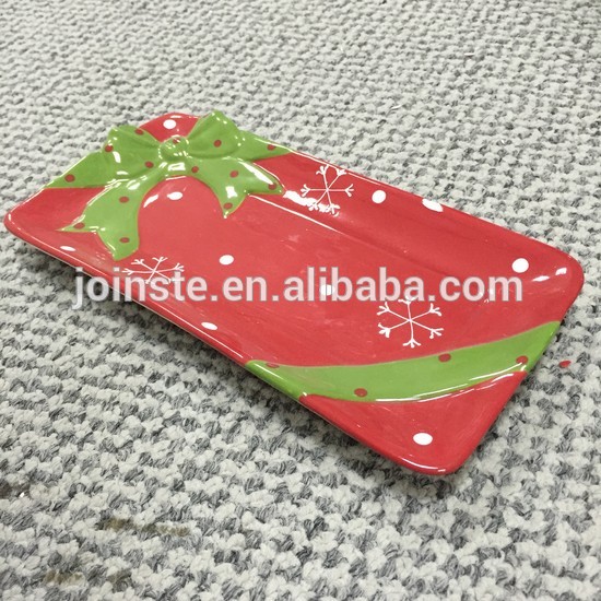 Ceramic Christmas home tableware plate