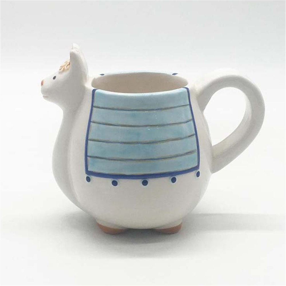 Large  ceramic  llama  mug , wholesale ceramic  hand painted  new cute animal  coffee mugs, 15 oz coffee mug and cup