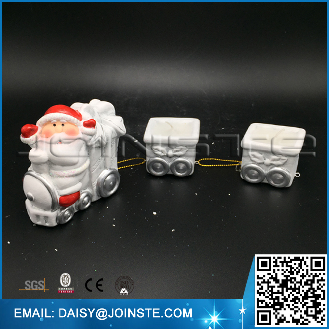 ceramic christmas white decorative train