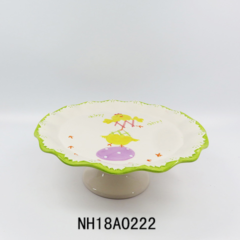 Easter Chick Delightful White Spring Cake Stand