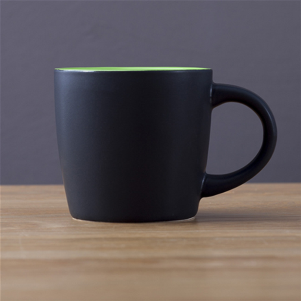 Coffee shop  matte black  Ceramic  color glazed mug coffee mug  promotional mug