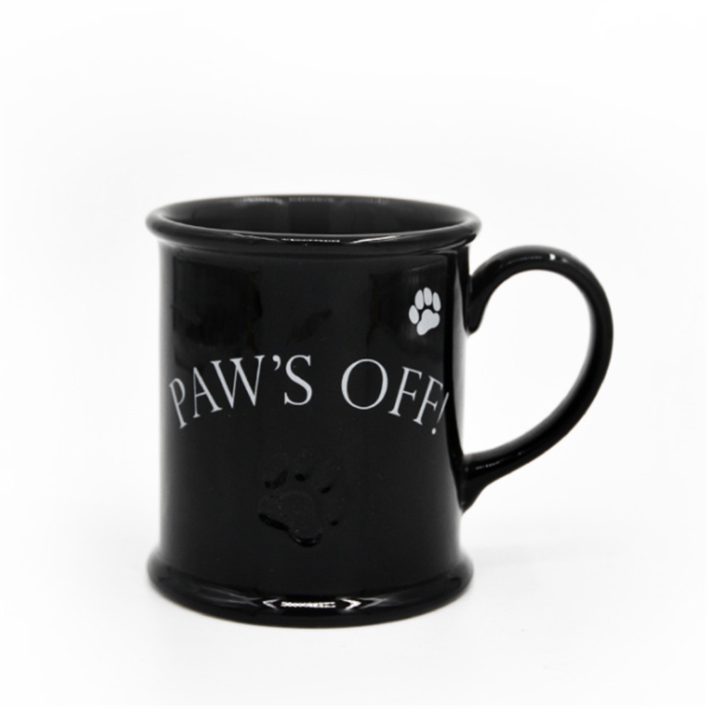 Custom  bulk  coffee mugs   Black printing  coffee ceramic mug