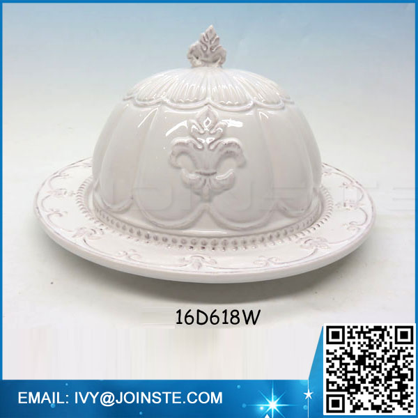 Ceramic butter plate with cover elegant butter dishes