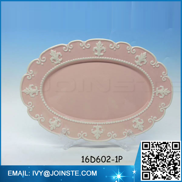 Dehua factory custom plates dinner plate in high quality