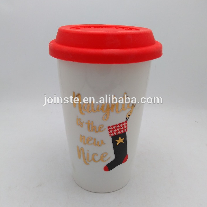 Customized painting ceramic travel mug