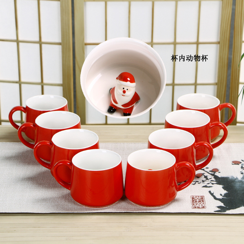 300ml 3D Cups Morning Mugs Christmas Mugs, Christmas Elk