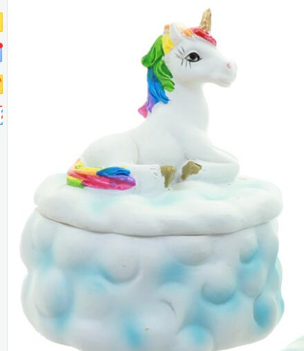 Ceramic unicorn trinket  box creative jewelry gift box