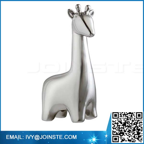 cheap ceramic animal coin bank Giraffe silver money bank piggy bank