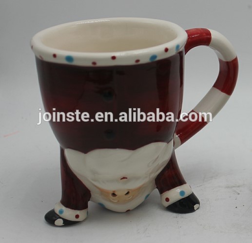 Christmas Santa ceramic coffee mug with handle