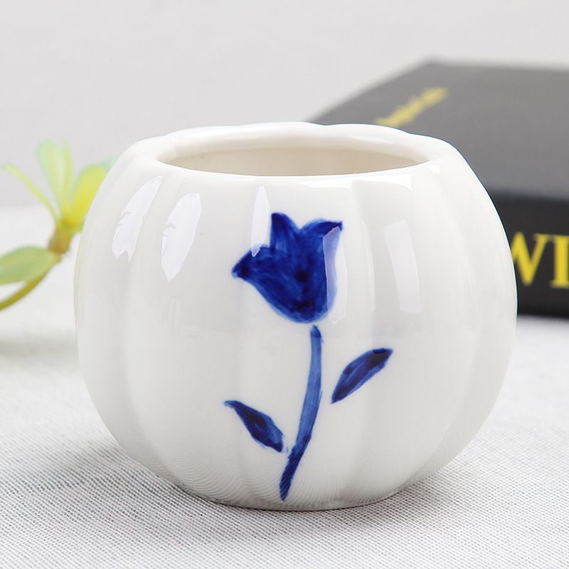 home and garden decoration wholesale Handcraft ceramic white flower pot