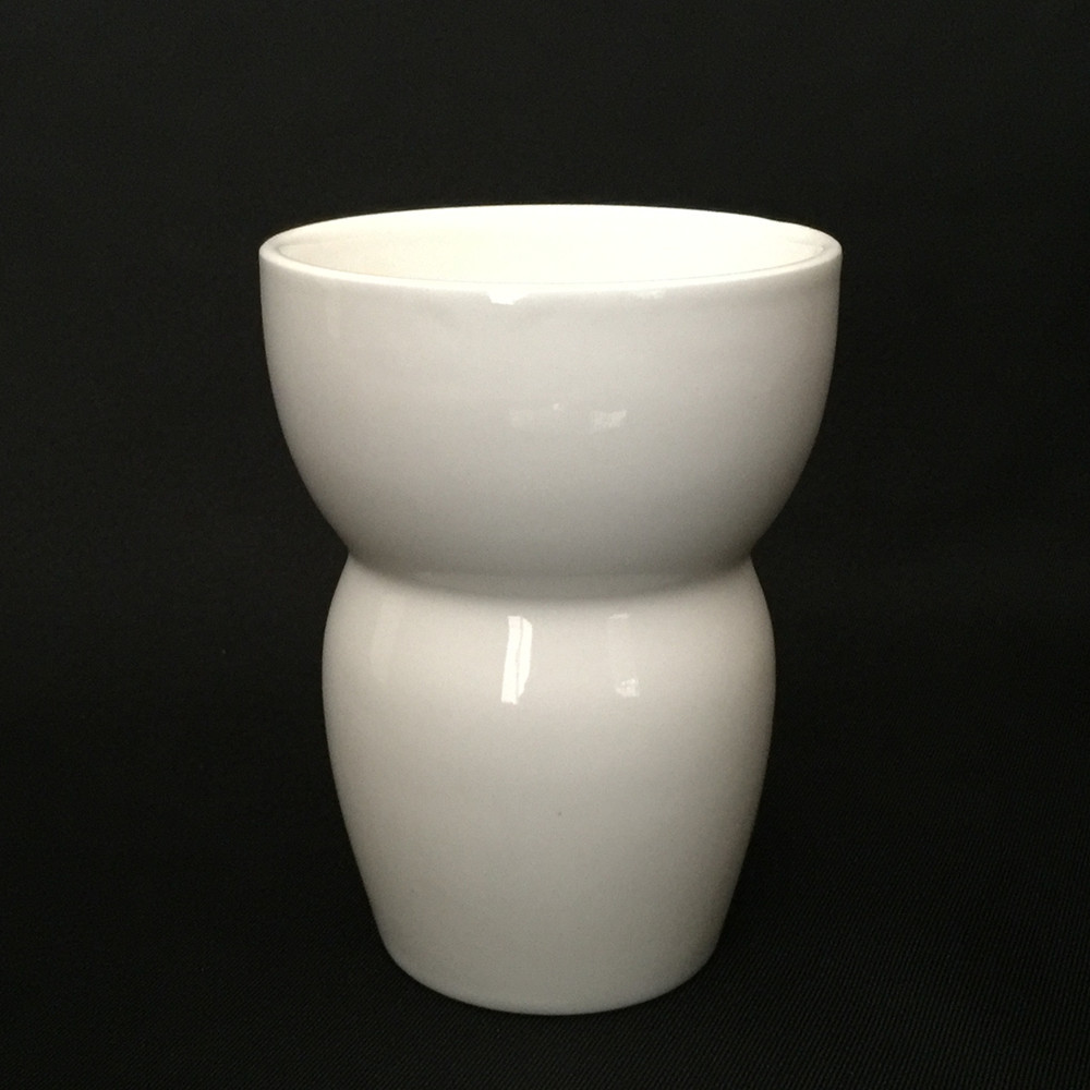 420ml cucurbit shape White Porcelain mug cup,glazing stoneware mug,stoneware mug no handle