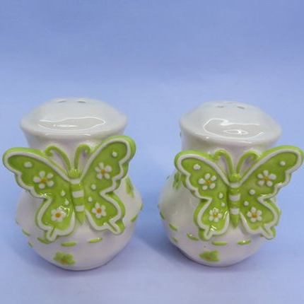 Butterfly Shape Ceramic salt and pepper shaker, Customized accept