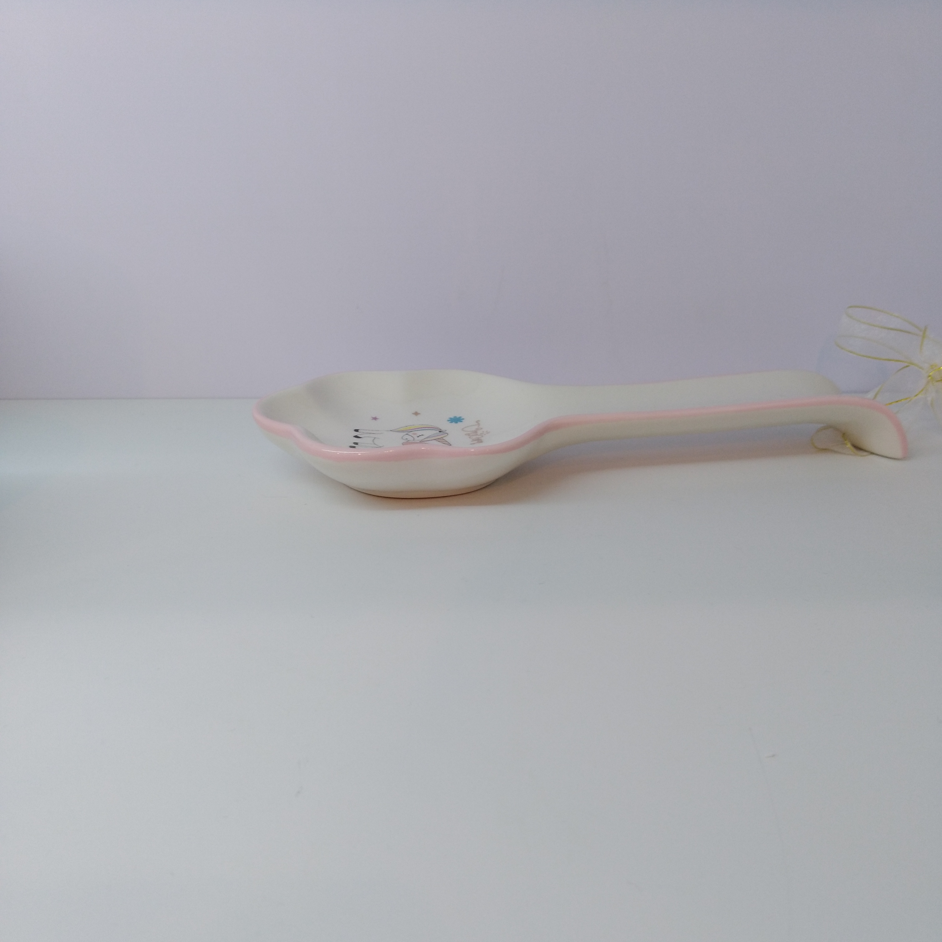 Unicorn Spoon Rest, Hand Painted Ceramic