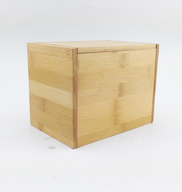 Wooden Wood Bamboo Recipe Box with Divider