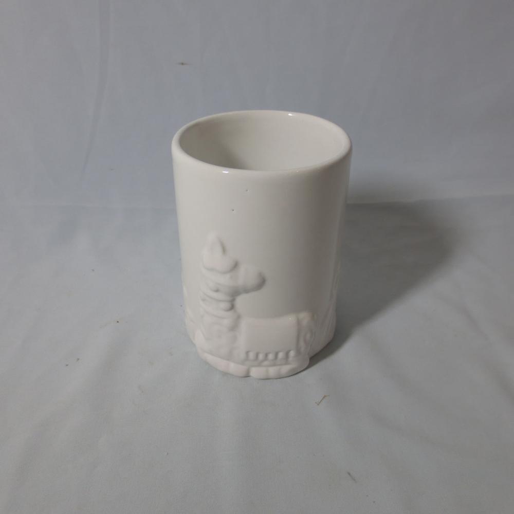 Porcelain white tooth mug,ceramic bathroom tooth mug