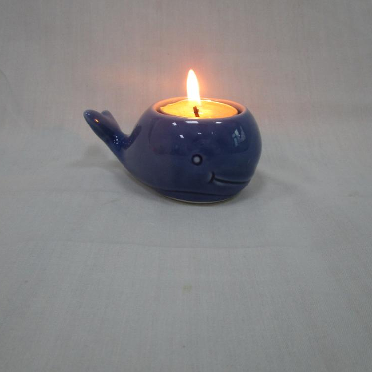 Dark Blue Whale Tealight Holder, Candle Jar, Custom accept