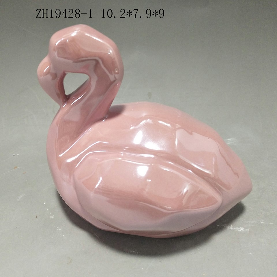 New Style Kawaii flamingos Ceramic Chinese handmade for home decoration