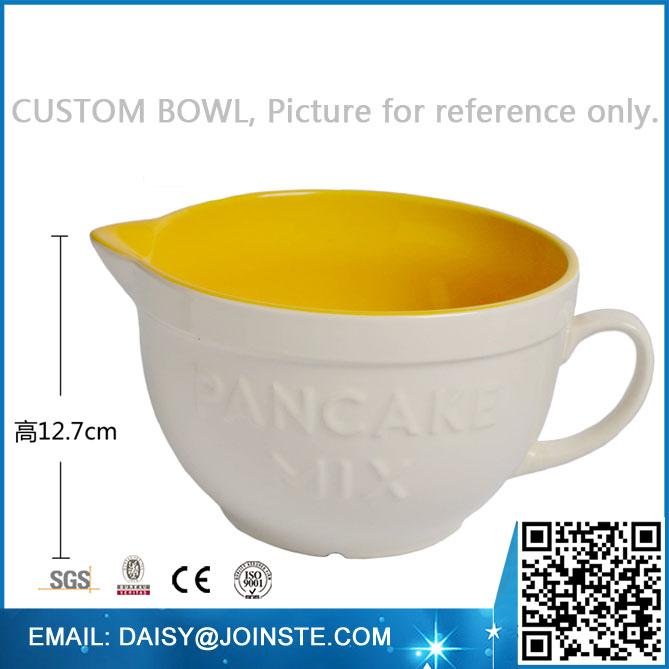 Custom ceramic mixing bowls, personalized mixing bowl