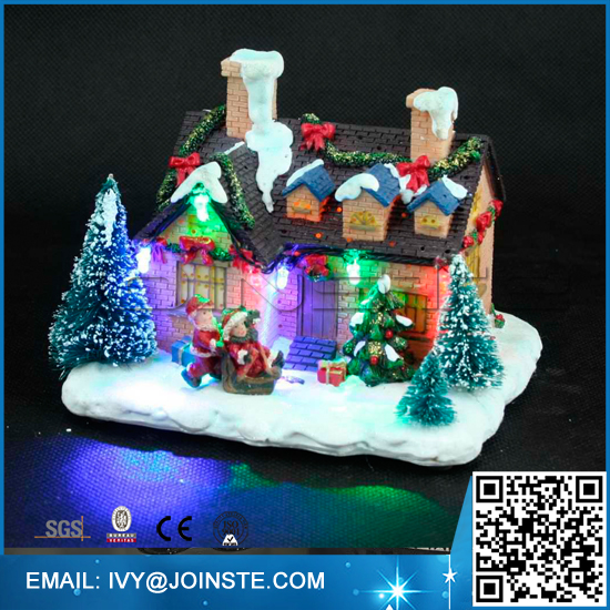 Christmas lighted house shaped village ornaments