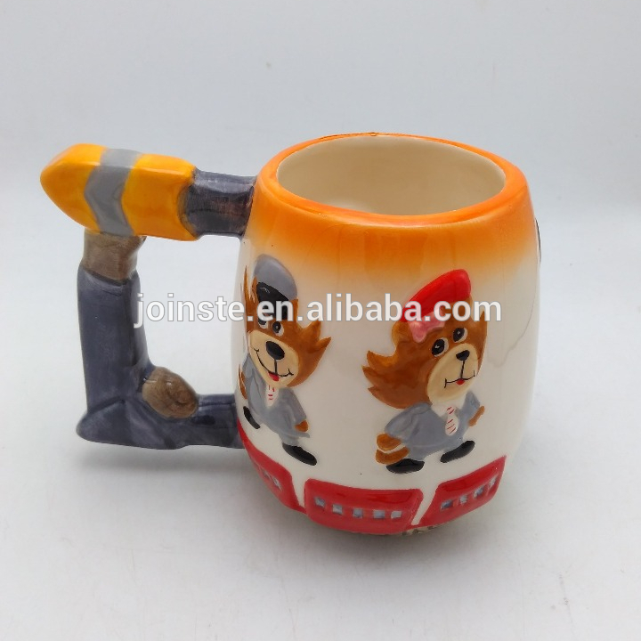 Customized colorful painted ceramic milk mug