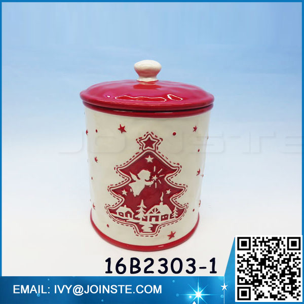 Novelty cookie jar ceramic enamel cookies jar manufacture