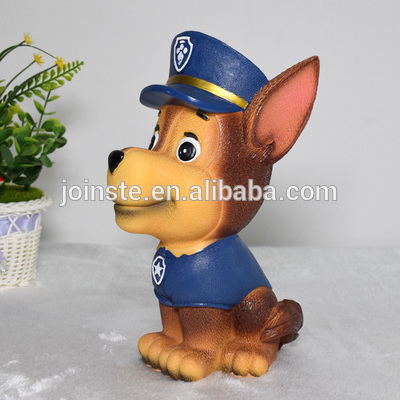 Customized dog policer shape ceramic coin bank creative money bank