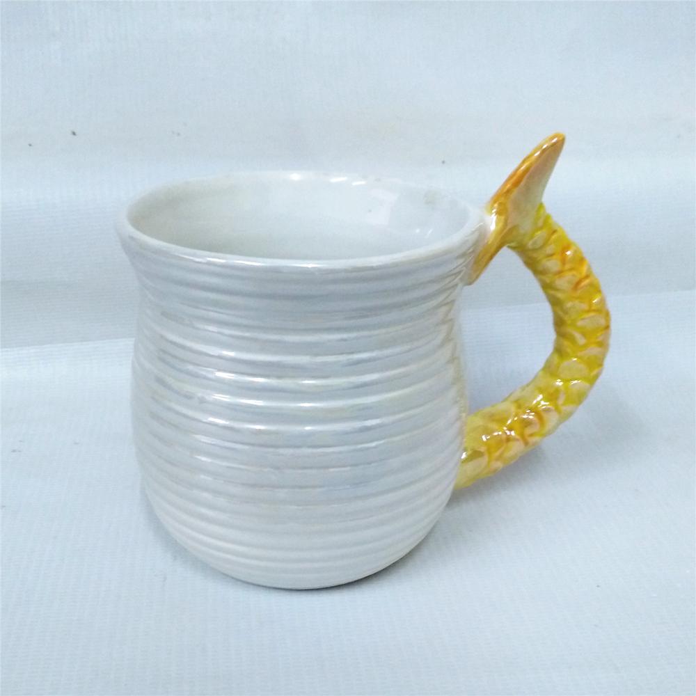 Ceramic Reusable Coffee/Tea Mug Cute Novelty Mermaid Tail Mug  pearl glazed