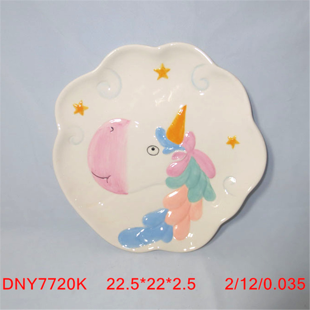 Unicorns Decorative Dessert Plate 8 inch Dinner Home Gift plates